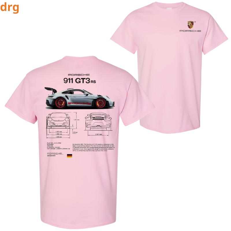 Porsche 911 GT3 RS Aesthetic T-shirt - Unisex T-Shirt for Fans Cotton Classic Menswear
