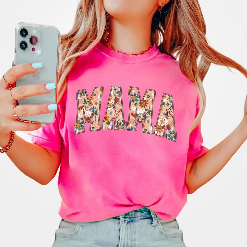 Retro Mama Floral Shirt, Mama Graphic Tee, Cute Gardener Mama Shirt Gift For Mom, Flower Mama Shirt, Floral Mama Shirt, Flower Lover Mama Shirt, Mom B