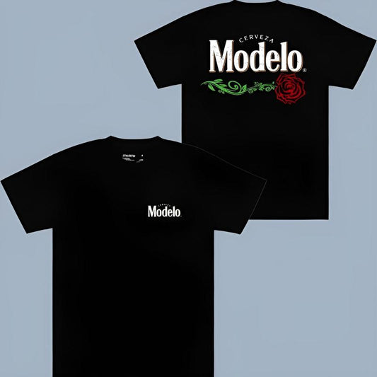 Modelo Rose 2 Sided T-shirt, Modelo T-shirt Full Color For Men And Women T-shirt, Modelo Beer T-shirt