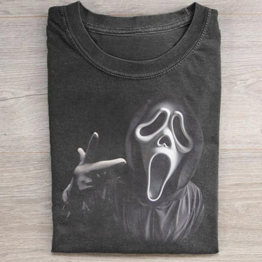 SCREAM TEE, Ghost Face Hi T-Shirt, Horror Movie Shirt, Horror Character, Funny Halloween Shirt, Unisex T-Shirt, Gift For Men Women