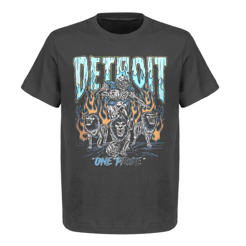 Detroit 'One Pride' Graphic T-Shirt â€“ Limited Edition, Full Cotton, Comfortable & Stylish American Football Merch - Classic Sport Graphic Tees - Unise
