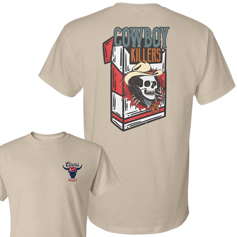 Cowboy Killer Coors Banquet Rodeo Front and Back Print T-Shirt, Full Color T-Shirt, Unisex T-Shirt, For Men, For Women