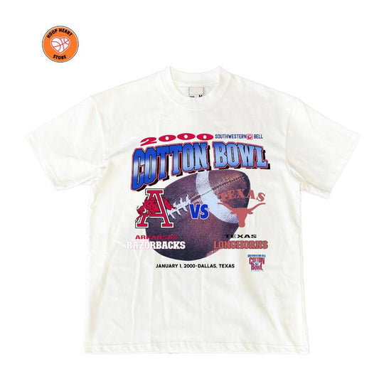 2000 VTG Arkansas VS Texas Cotton Bowl Vintage Graphic T-Shirt Cotton Short-sleeve Retro Streetwear Tshirt Menswear Top Shortsleeve Underwear Human