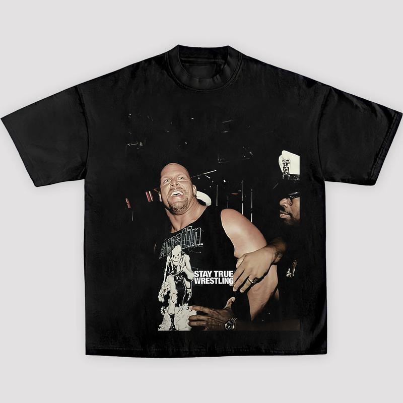 STONE COLD STEVE AUSTIN TEE, Wrestling Tee, Wrestling Gift, Sports Shirt, Workout T-shirt, Gift for Him Hoodie Sweatshirt Menswear Streetwear