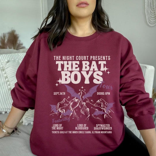 Bat Boys Sweatshirt, Acotar Merchandise Cassian Acotar Rhysand Azriel Acotar SJM Universe, SJM Merch, Acotar Sweatshirt, Velaris Sweatshirt, Bookish M