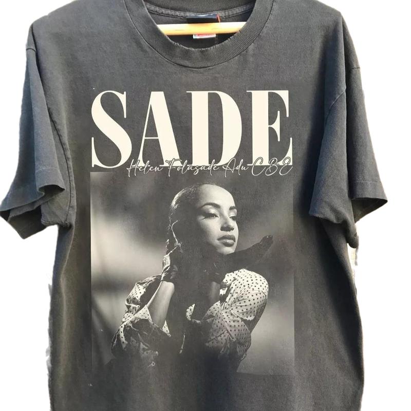 Sade Shirt, Sade Black Short Sleeve T-shirt Unisex S-5XL VN3621 Crewneck Tropical