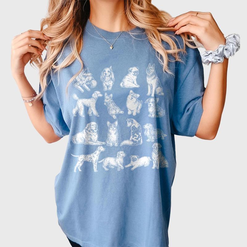 Vintage Dog Shirst, Funny Dog Lover T-shirt, Shirt For Women, Dog Mom Shirt, Dog Breed Shirt, Dog Mom Gift, Dog Lover Shirt, Women's Tops, Funny Shirt