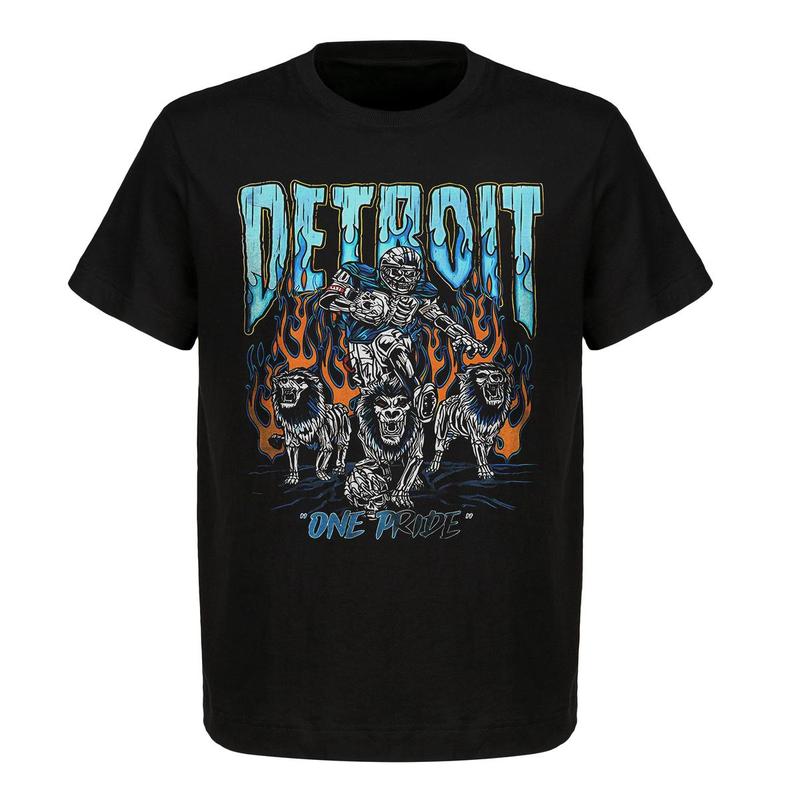 Detroit 'One Pride' Graphic T-Shirt â€“ Limited Edition, Full Cotton, Comfortable & Stylish American Football Merch - Classic Sport Graphic Tees - Unise