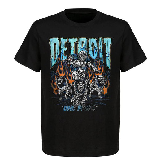 Detroit 'One Pride' Graphic T-Shirt â€“ Limited Edition, Full Cotton, Comfortable & Stylish American Football Merch - Classic Sport Graphic Tees - Unise