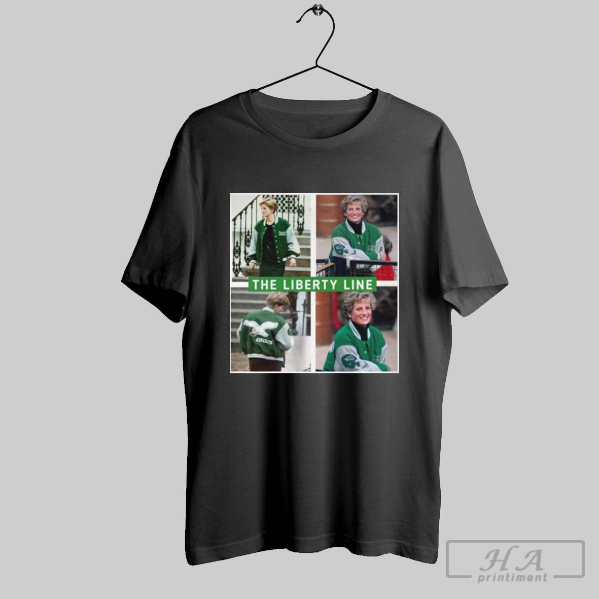 Philadelphia Eagles Princess Diana The Liberty Line Poster T Shirt