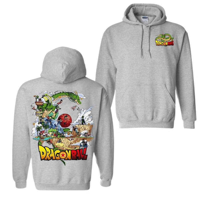 Dragon Ball Z 1 And 2 Sides Shirt, Goku Vegeta Shirt, DBZ Shirt, Vintage Anime Crewneck, Gift For Her, Gift For Him, Gift Idea