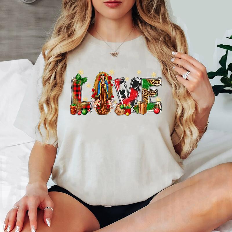 Christmas Lady Of Guadalupe Latina Mexican Virgin Mary Gifts T-Shirt