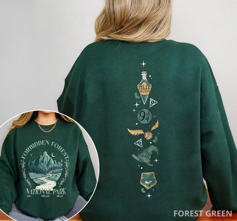 Hp National Park Wizard Shirt, Forbidden Forest Sweatshirt, Hogwarts House Sweatshirt, HP Wizard Shirt, Harry Potter Shirt, Bookish Gift for Fan
