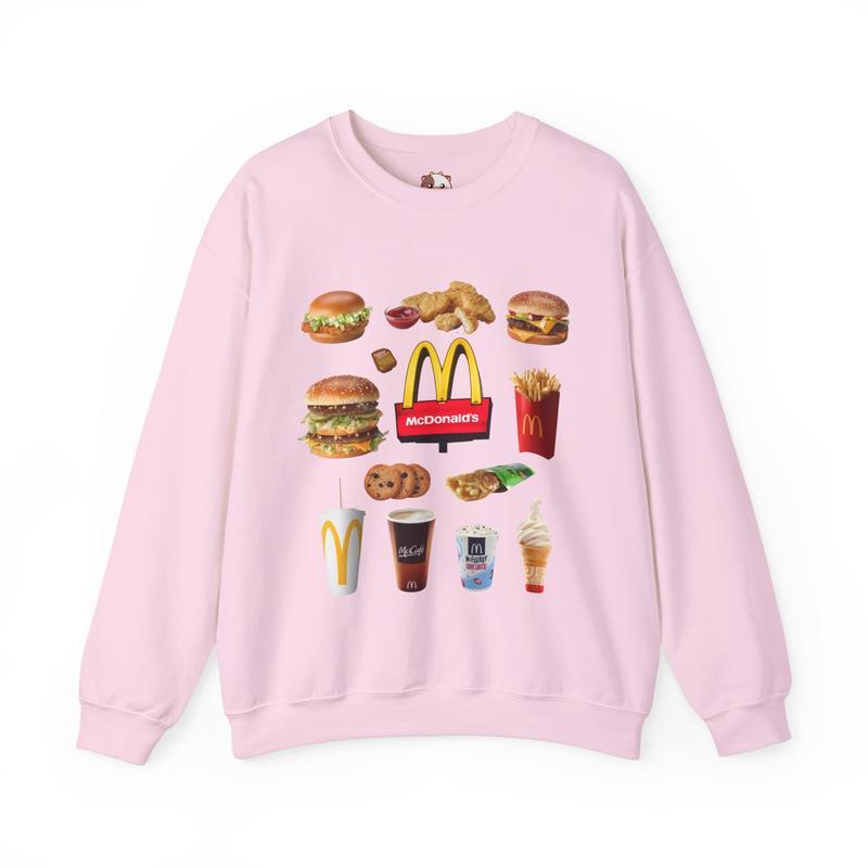 Vintage Retro McDonalds Sweatshirt, McDonald's Sweatshirt, Unisex Heavy Blend Crewneck Sweatshirt