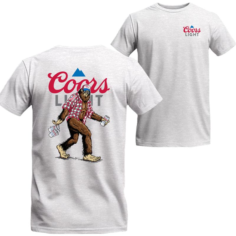 Bigfoot Coors Light 2 Sides Unisex Shirt, Bigfoot Shirt, Coors Light Beer Shirt, Menswear Top Underwear Streetwear Tshirt