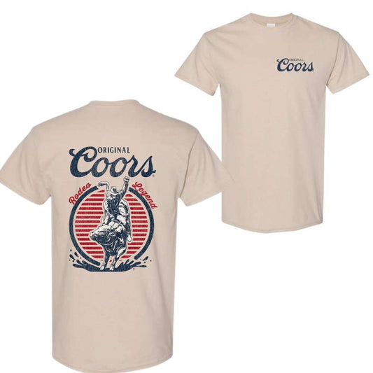 Coors Rodeo Vintage Graphic T-Shirt, Retro Cowboy Shirt, Oversized Coors T-Shirt, Vintage Washed Shirt, For Men, For Women Fabric Menswear Fashion