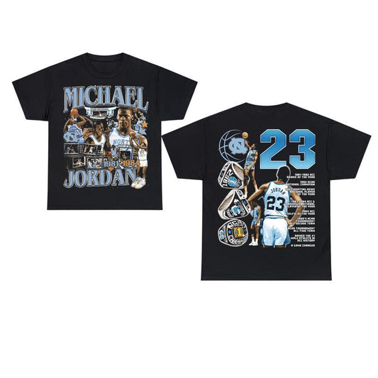 Vintage Michael Jordan UNC Shirt, Jordan North Carolina T-Shirt, Unisex Heavy Cotton Tee, Mj University Blue Tee, Goat Jordan Graphic Tee, Vintage Gra