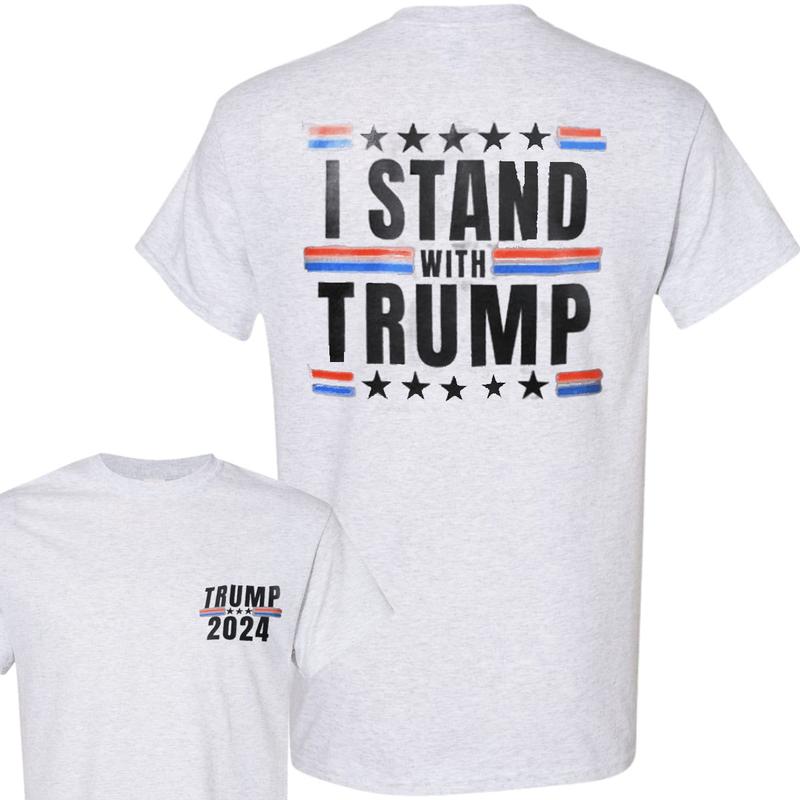 I Stand With Trum Tshirt, Full Color, For Men, For Women Classic Cotton