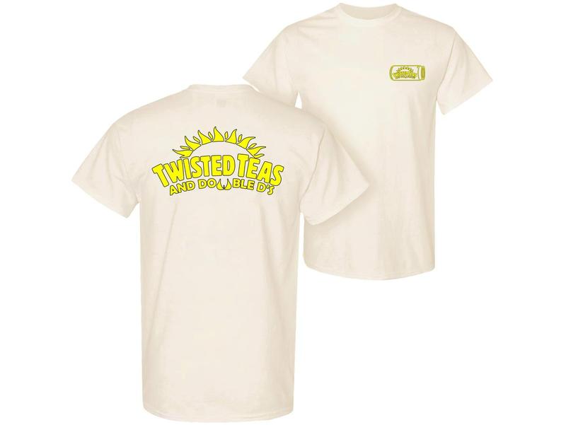 Twisted Teas and Double D's - Unisex Black Short Sleeve T-Shirt - 2 Sided - Cotton