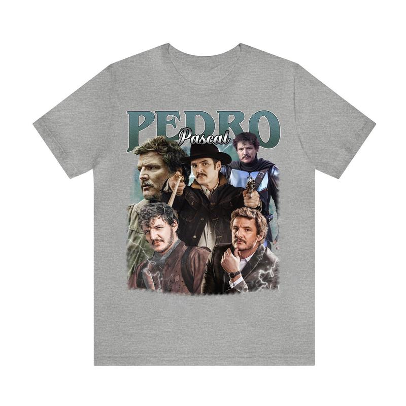Vintage Pedro Pascal Shirt, Pedro Pascal Tribute Celebrity Shirt, Pedro Pascal Fans Gift, Clothing Casual Fabric Menswear