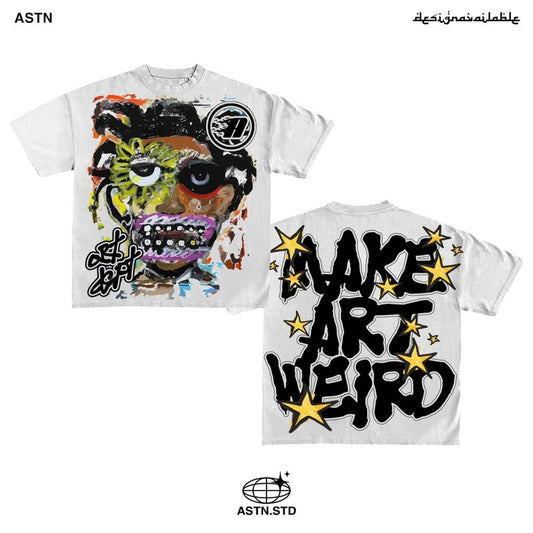Y2K Graphic Make Art Weird Personalize Printed Tshirt Casual Cotton Crewneck Classic