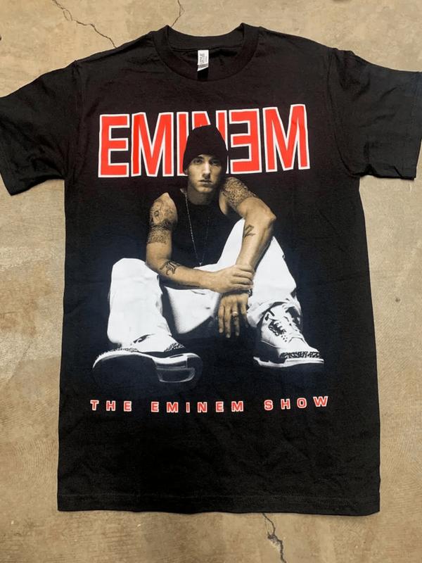 Slim Shady Eminem Show on Black Cotton T-Shirt, Sweater, Hoodie for Men, Women