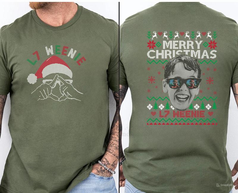 Sandlot L7 Weenie Christmas Tshirt Sweatshirt Hoodie , Sandlot Baseball Movie Graphic shirt, Gift For Baseball Fans, Childhood Memories Gifts