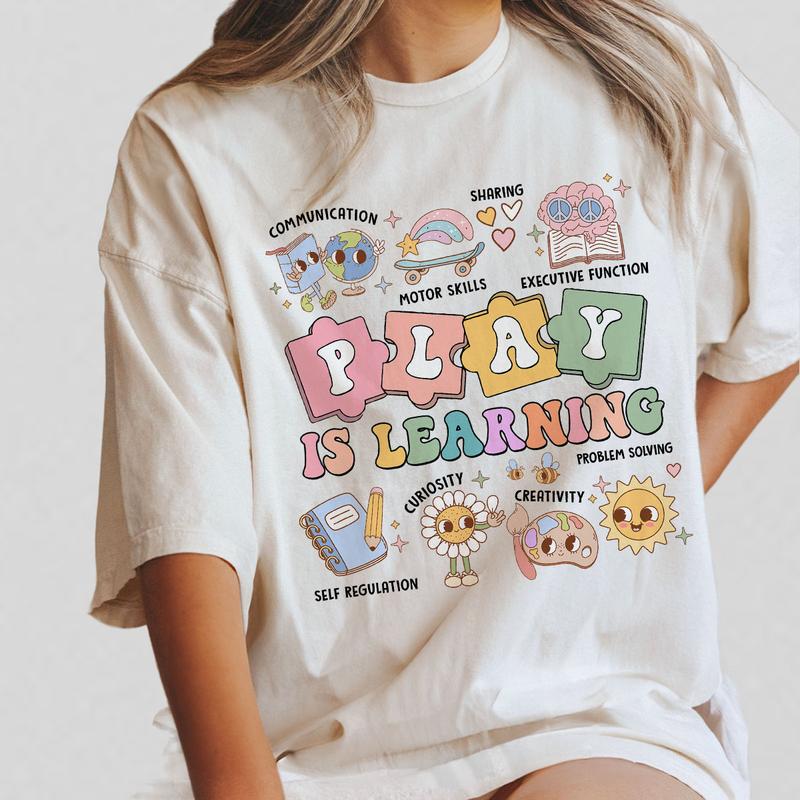 Teacher Shirt, Play Is Learning Teacher Tshirt, Back To School, Teacher Team Shirt, Gift for Teacher, Kindergarten Teacher, Teacher Appreciation Gifts