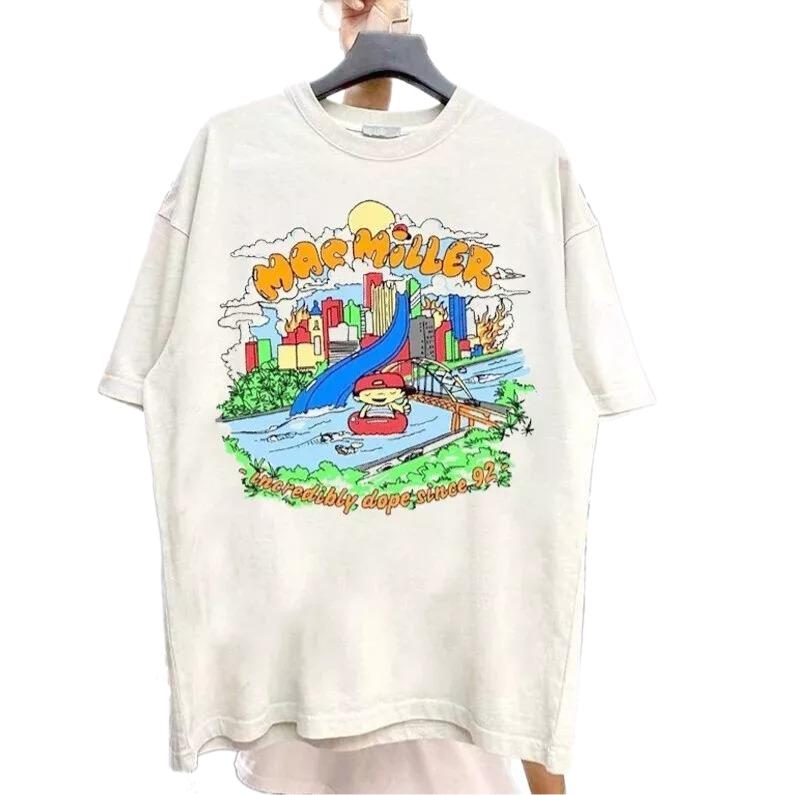 Mac Miller Graphic Short Sleeve White Unisex Tshirt Reprint S-5XL Men Women Cotton Menswear Top Streetwear