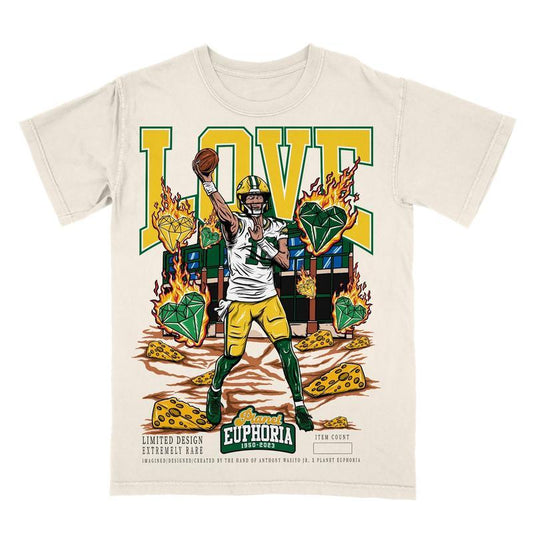 Jordan Love Planet Euphoria Shirt, Vintage 90s Unisex Football Tees, Football T-Shirts, Sports Shirt, Game Day Tee, Football Fan Gifts