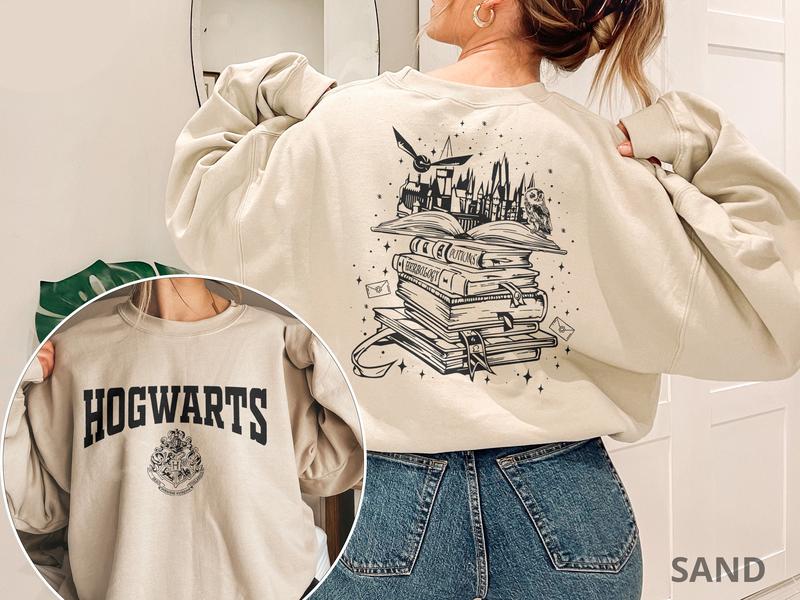 Hogwarts Castle Book Sweatshirt, Harry Potter Shirt, Hogwarts House Shirt, Hogwarts House Sweatshirt, HP Wizard Shirt,