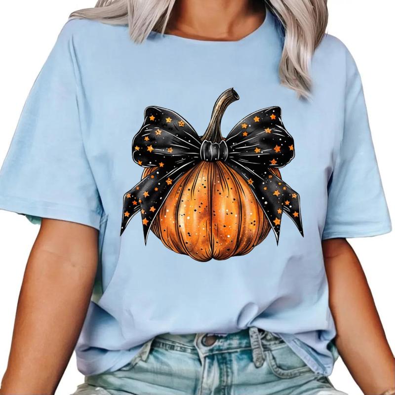 Retro halloween Shirt, coquette stars bow Shirt, spooky mama T-Shirt Unisex Classic Cotton