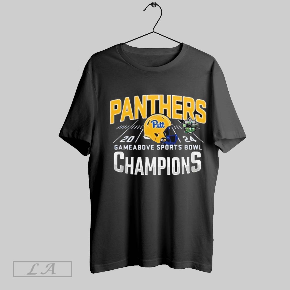 Pittsburgh Panthers Gameabove Sport Bowl 2024 Champs Black T Shirts