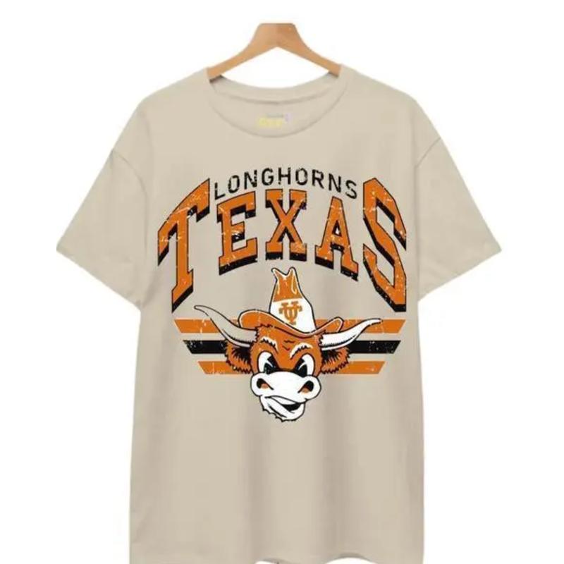 Vintage College Mascot All Football Teams T-Shirt Streetwear Menswear Top Shortsleeve Sports Classic Tee Casual Tropical Human Underwear Tshirt