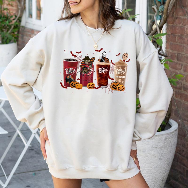 Halloween Dr Pepper Horror Characters Sweatshirt, Hoodie, Tshirt