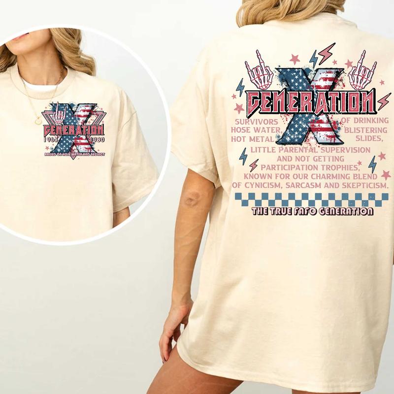 New Version Generation X FAFO shirt 4th Of July Two Side Shirt Gen X Fafo Shirt Generation X T Shirt, GenX Shirt