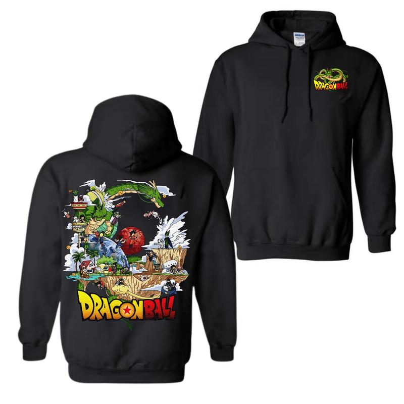 Dragon Ball Z 1 And 2 Sides Shirt, Goku Vegeta Shirt, DBZ Shirt, Vintage Anime Crewneck, Gift For Her, Gift For Him, Gift Idea