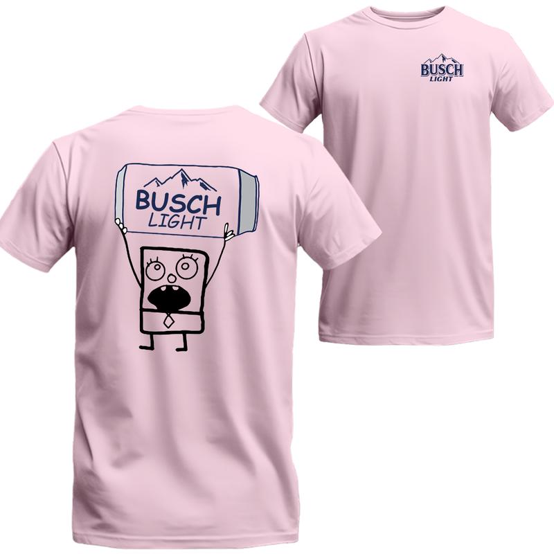 Busch Light Beer Doodlebob T-shirt, Unisex T-shirt For Men, For Women, Best choice, Menswear Top, Beer Shirt Underwear Streetwear