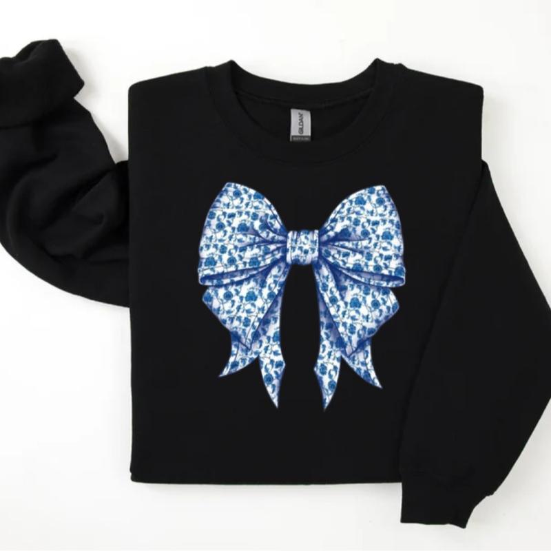 Blue Bow Sweatshirt