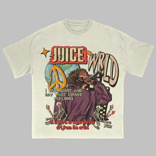 J.W T-Shirt, Ju1c3 VVrld Vintage Tee, Music Rap Graphic Tee, Unisex Fashion Hip Hop Shirt Menswear Womenswear Streetwear
