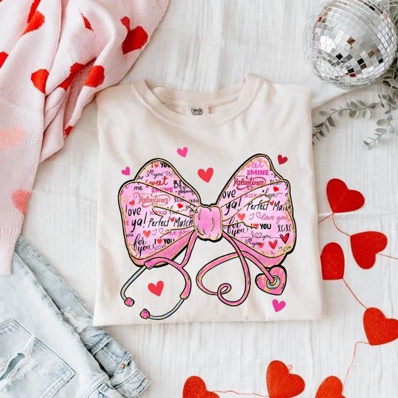 Retro Pink Nurse Sweatshirt, Loved Nurse Shirt, Nurse Valentines Day Crewneck, Valentine Nurse Sweaters, Nicu Labor Peds Gift, RN Gift, Gift For Her