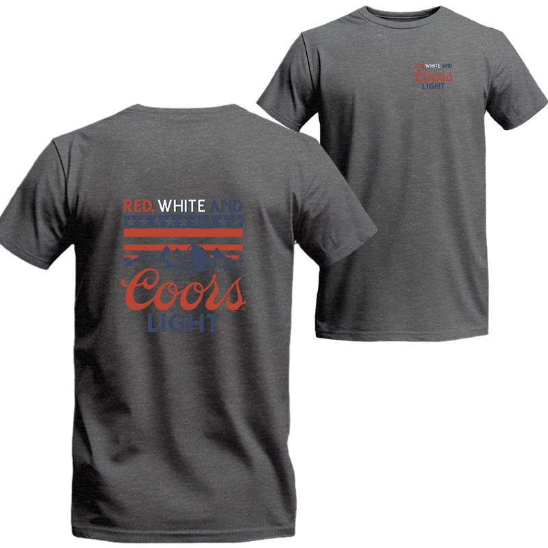 Red White And Coors Light 2-Sided Shirt, Coors Short Sleeve Tee, Unisex Shirt, Menswear Top