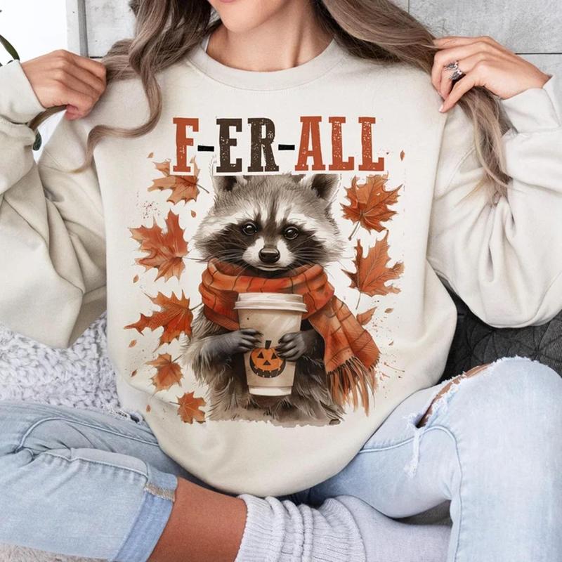 Feral Girl Fall Shirt, Fall Women Sweatshirt, Sweatshirt, Hoodie
