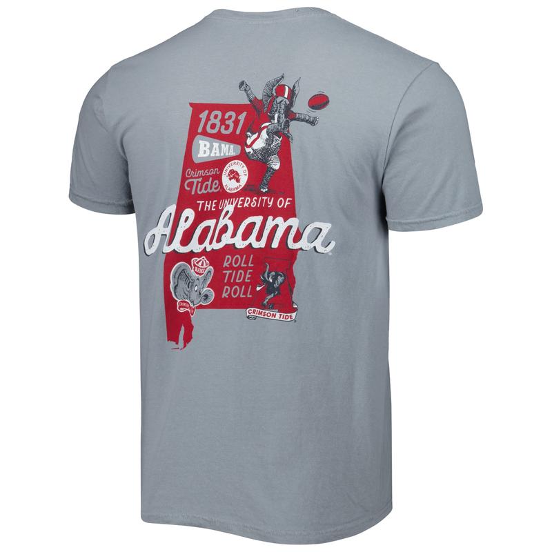 Alabama Crimson Tide Graphite Vault State T-Shirt