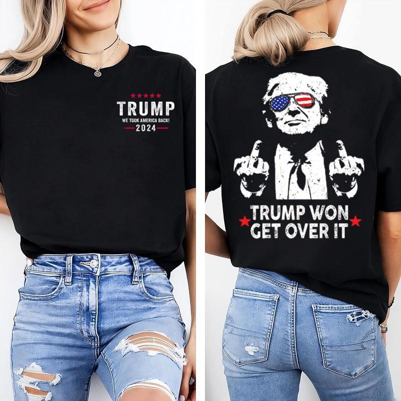 Trump Won Get Over It Funny T-Shirt 2024 Elections, Trump We Took America Back 2024 Shirt, Wins Inauguration 47, Gift For Trump Supporters