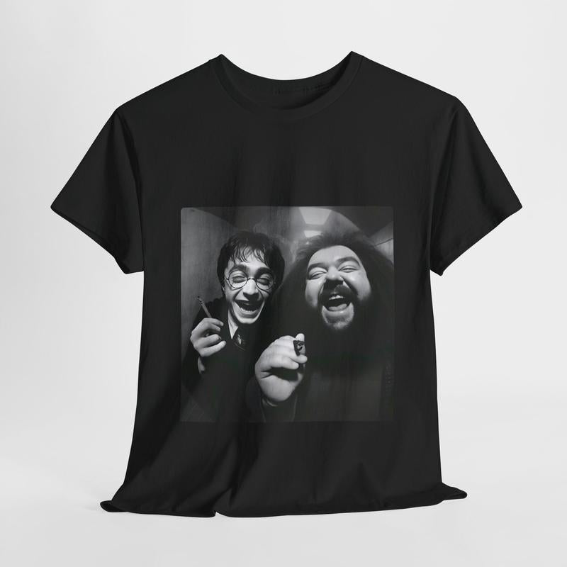 420 Joint from Harry and Hagrid Unisex Gildan Cotton T Shirt - Humorous Hogwarts Print Graphic Tee