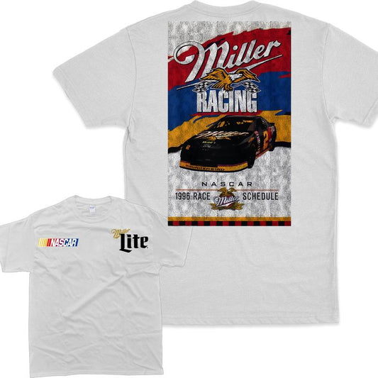 Miller Lite Racing Vintage Style Unisex T-shirt Man Menswear Top Classic Graphic Tee Underwear Tshirt Streetwear vintage beer