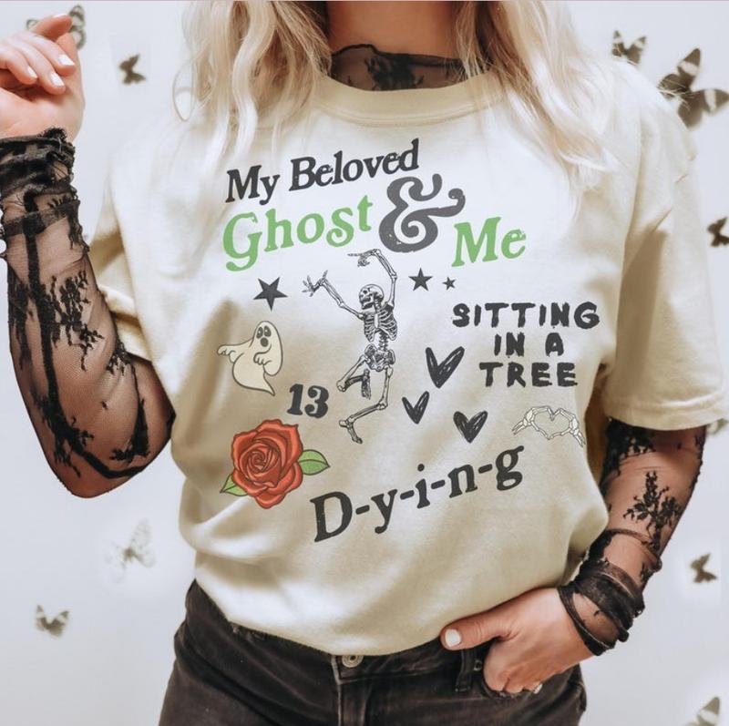 My Beloved Ghost and Me Shirt, Halloween Song Lyrics TShirt, Music SweatshirtHoodie