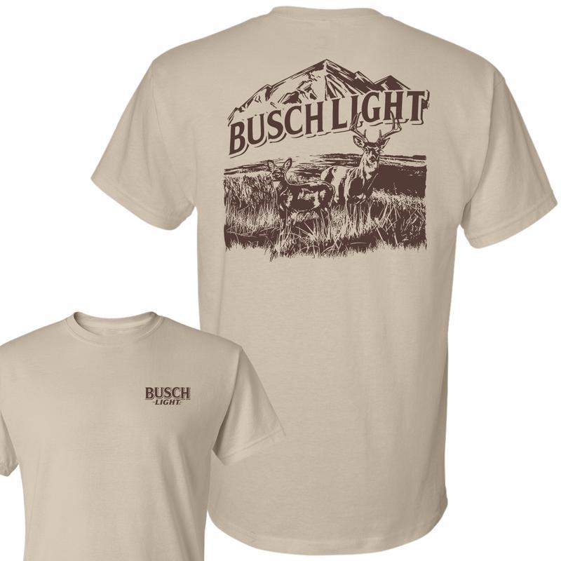Busch Light, Beer, Busch Light Wildlife Deer 2-Sided T-Shirt, Summer T-Shirt, Unisex T-Shirt, Cotton