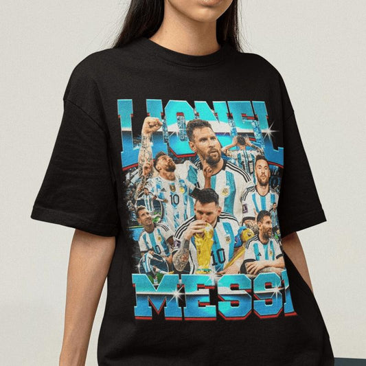 Lionel Messi T-Shirt, Vintage Football Lovers, Argentina National Team Tee, Retro Messi Fan Top, Messi Lover Gift, Unisex Cotton Graphic Tee